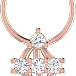 avsar Shobhita 14kt Cubic Zirconia Rose Gold Nose Wire-image-99