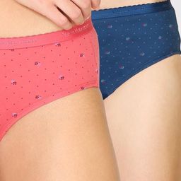 van heusen Pack of 2 Antibacterial And No Marks Waistband Women Hipster Multicolor Panty-picture-33