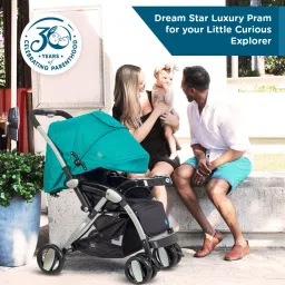 meemee Easy to Push Baby Stroller Pram with Quick One Hand Folding, Rotating Wheels Pram image 2