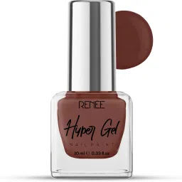 Hyper Gel Nail Paint Toffee Brown | Chip Resisting Formula and High Shine Polish Toffee Brown-image-96