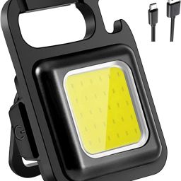 WEFLY LED COB Mini Flashlights Bright USB Rechargeable light with keychain Torch Light Strip-23