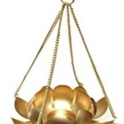 Lotus Diya Hanging for Diwali Decoration Aluminium Hanging Diya-image-0