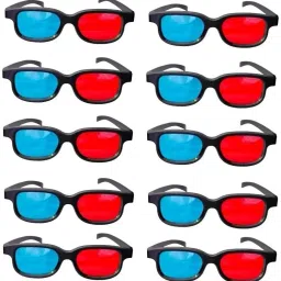 TS Best Quality Anaglyph Red-Blue 3D glass for Gaming-Movies-Magazine (10pieces) 3D Video Glasses-21