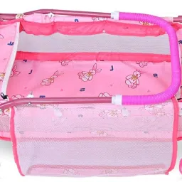Portable Baby Cradle with Mosquito Net & Wheels ,Swing Crib Bassinet-10