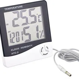 thermomate Digital room Thermometer Humidity Meter with Clock LCD Display Wall Mount RT20 Thermometer image 5