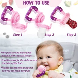 Silicone Baby fruit Feeder/BPA Free/Food Feeder/Silicone Food Nibbler 16 Teether and Feeder-12
