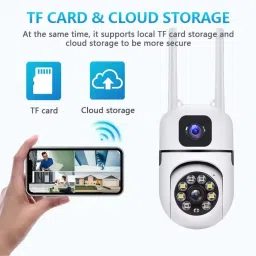 TP PLUS 4+4MP Dual Lens Mini Wireless PTZ | Live Monitoring CCTV Camera Color Night Mode Security Camera-45