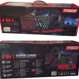 SANNO WORLD Wired Gaming Keyboard and Mouse Headset Combo 4 in 1 Gaming Set 104 Keys Combo Set image 3