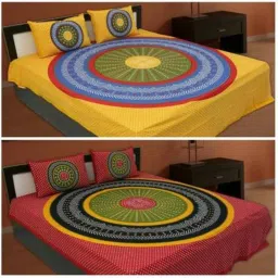 210 TC Cotton Double Printed Flat Bedsheet-image-62