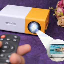 RHONNIUM 4K LED Projector HDMI, AV, SD, USB 400 lm LED Corded & Cordless Mobiles Portable Projector-42