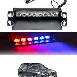 12V/8Led Red & Blue Dash Police Strobe Flash Warning Light For Car/SUV/Jeep-314 Car Fancy Lights-image-92