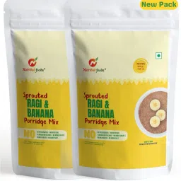 Sprouted Ragi and Banana Porridge Mix - Pack of 2 - No Preservatives/Additives/Added Sugar/Salt/Milk Solids, Naachni Satva Baby Food (All Ages Above 6 Months+, 200 gm) Cereal-11