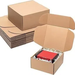 Self-Locking Box Cardboard, Craft Paper, Paper 3 Ply Flat Self Locking Corrugated Packaging BROWN Boxes Size: 2.5*2*1.5 Inch Packaging Box-picture-2
