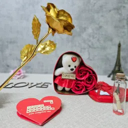 nyarogift Artificial Flower, Soft Toy, Message Bottle Greeting Card Greeting Card image 5