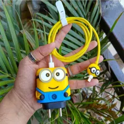 henx minion cartoon charger cover for samsung 25W charger Cable Protector-51