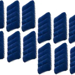 (IND*USA*25) 12 PREMIUM QUALITY BLUE VALVET TOUCH AIR FILLING PILLOW ,FLOTING ON WATER AND GIVE REST TO HEAD AND NECK.ALSO USED IN TREVELING.USED IN WATER POOL AND GIVE SUPPORT AND COMFIRT. Inflatable Pool Accessory-2