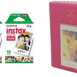 FUJIFILM Instax Mini 10x2 Sheets Instant Film with Rose Red time Album 64 Sheets Film Roll-image-81