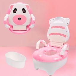 Pink Cute Puppy Baby Potty Seat Chair with Removable Tray and Lid Potty Seat-image-87