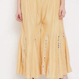 Women Relaxed Beige Viscose Rayon Trousers-image-21