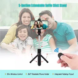 SANNO WORLD High Quality 3in1 Selfie Stick multi-function Wireless Bluetooth XT-01 Tripod, Tripod Kit, Tripod Ball Head image 4