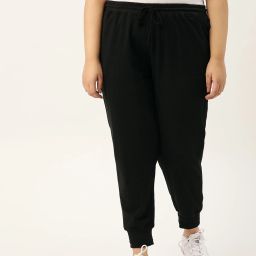 Women Solid Black Track Pants-image-66