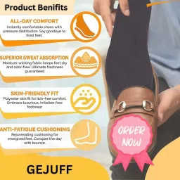 gejuff Memory Foam Shoe Insoles Supports Heel & Arch Support ( SIZE-6) Foot Support image 3