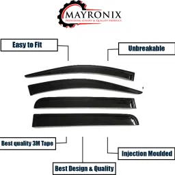 mayronix Non-convertibles Front, Rear Wind Deflector image 2