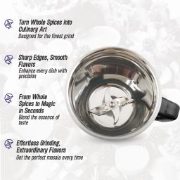 blue eagle 1.2ml Liquidizing ,0.8ml Multi,0.4ml Chutney Jar, 500 W Juicer Mixer Grinder image 3