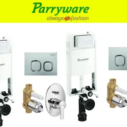 Half Frame Concealed Cistern, with divater body upper cleart set of 2 pic 332 Dual Flush Tank-picture-11