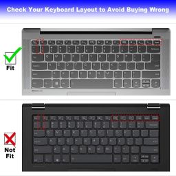 Saco Silicone Keyboard Cover Compatible with Lenovo Ideapad 5 14",Lenovo Yoga 5i 7i 9i 2-in-1, Idepad S540, IdeaPad Slim 5i 7 Keyboard Skin image 3