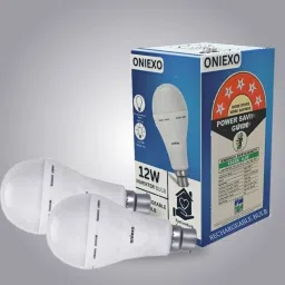 Pack of 2-Energy-Saving 12W LED Bulb with Automatic Emergency Lighting Feature 4 hrs Bulb Emergency Light-picture-0
