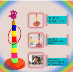 3 jokers 2 in 1 Ring Toss Game | Color Recognition Aim and Strike Game for Boys and Girls image 5