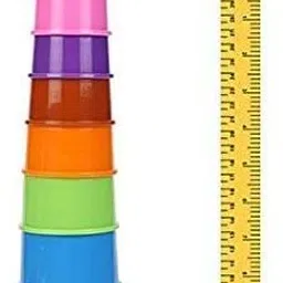 house of fun Build Up Beakers Stacking and Nesting Toy for Kids, 12 Pieces image 5