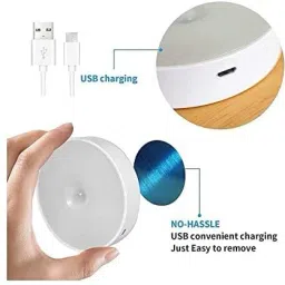ONLINE SHOPY NX USB Rechargeable Operated LED Motion Sensor Wireless Wall Night Light Smart Sensor Light image 3