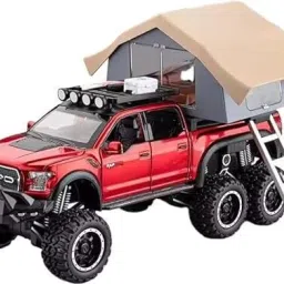 Big Wheel Alloy Diecast Model Car 1:24 Ford Raptor Motorhome with Sound&Light-19
