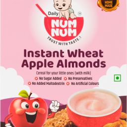 Instant Wheat Apple Almonds | No Sugar | Apple flavour with Milk | 250 GM Cereal-image-20