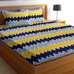 144 TC Microfiber Queen Abstract Flat Bedsheet-image-92