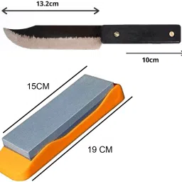 rozatech Whetstone Knife Sharpener Dual Side With Non Slip Stand Knife Sharpening Stone image 2