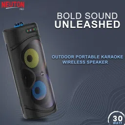 NEUTON Thunder Double Woofer with Wired Mic,Remote 30 W Bluetooth speaker (2.0 Channel) 30 W Bluetooth Party Speaker image 3