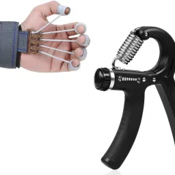 Combo Of Finger Exerciser With Hand Gripper For Men & Women Fitness Accessory Kit Kit-image-74