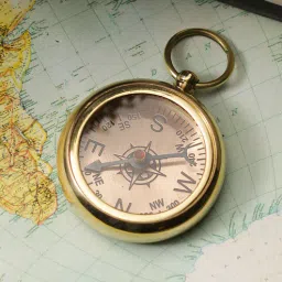 Gold Brass Finish Pocket Compass By Exim Decor-picture-26