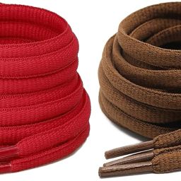 XERUS shoe laces Brown Red Oval round 120cm for boot sport hiking shoe Shoe Lace-image-67