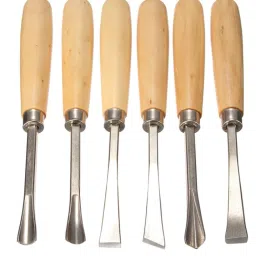metrotools 12PCS 6.35 MM ROUTER BITS SET CARBIDE WOODWORKING CUTTERS ROTARY TOOL KIT 6PCS WOOD CARVING CHISEL WOOD CARVING TOOL 1 PAIR HAND GOLVES image 5