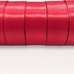Satin Ribbon 1 Inch for Gift Packing Decoration Hair Bow DIY Craft Flower Making Red Satin Ribbon-image-96