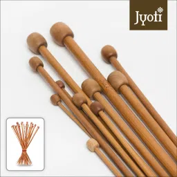 jyoti Knitting Pin - Bamboo (2 Pairs of 14 Inches / 35cm of Size 01) Knitting Pin image 2