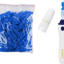 Control D Adjustable Lancing Device-1 with 100 Lancets Painless Prick Technology with accurate Penetration and comfortable grip Glucometer Lancets image 3