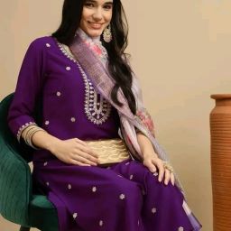 Embroidered Kurta, Trouser/Pant & Dupatta Set-image-80