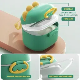 Portable Milk Powder Container Food Storage Feed Box with Scoop Holder - Plastic-47