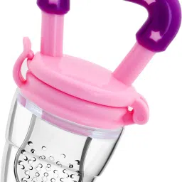 Fruit/Food Feeder/Pacifier/Nibbler with Silicon Mesh in Box Packing (Pink, Pack of 1) Teether and Feeder-44