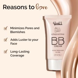 glam21 BB Cream Instant Brightness Longlasting Coverage+SPF30| Lightweight Soft Texture Foundation image 3